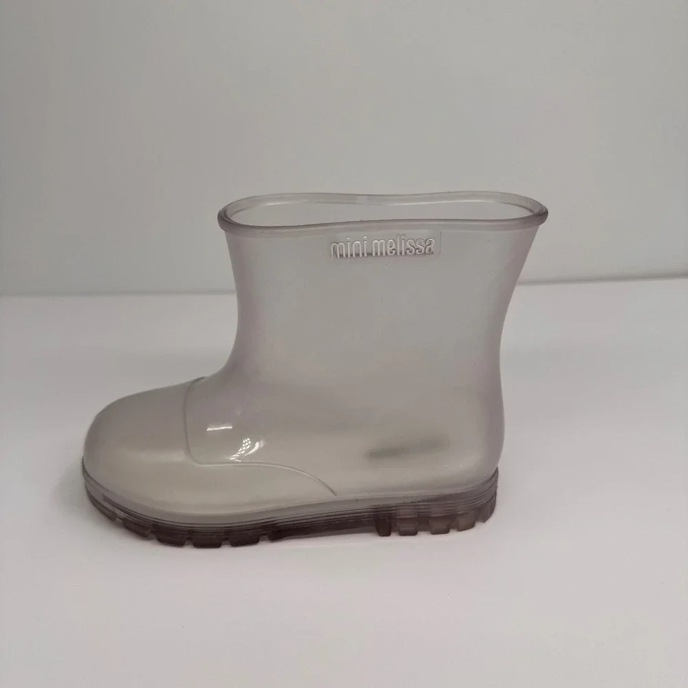 Mini Melissa‎ Kids Size 10 Translucent Clear Welly Wellington Rain Boots